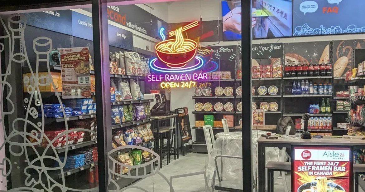 Premier bar à ramen en libre-service 24/7 au Canada dans la région de Toronto avec prix et offres spéciales